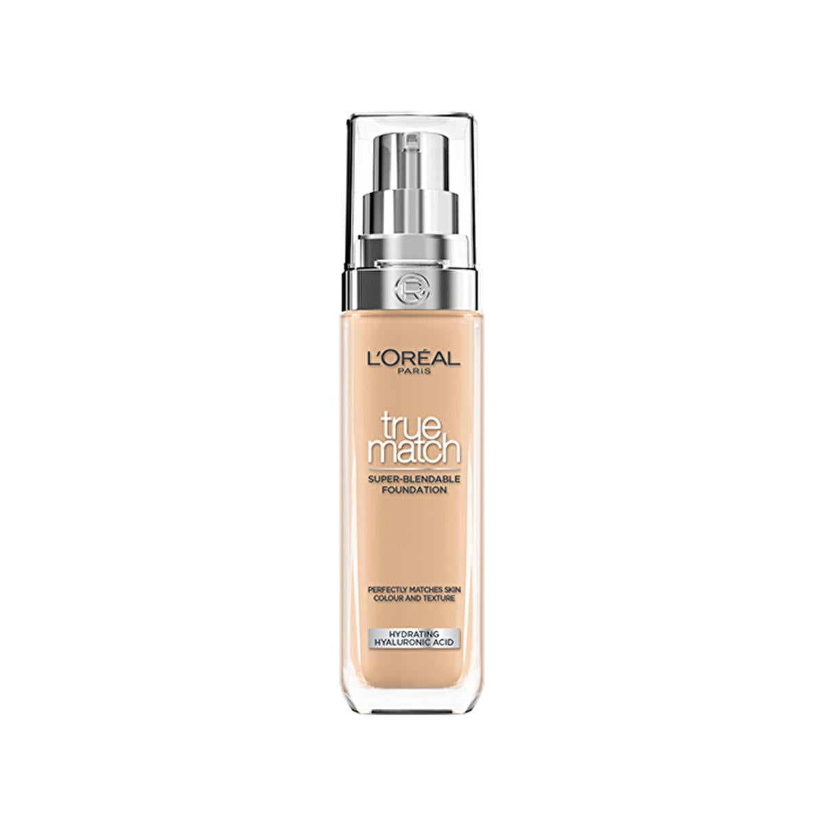 L'Oreal Paris True Match Foundation: Natural Finish, Hydrating Hyaluronic Acid Coverage, Long-Lasting 5N Neutral Undertone