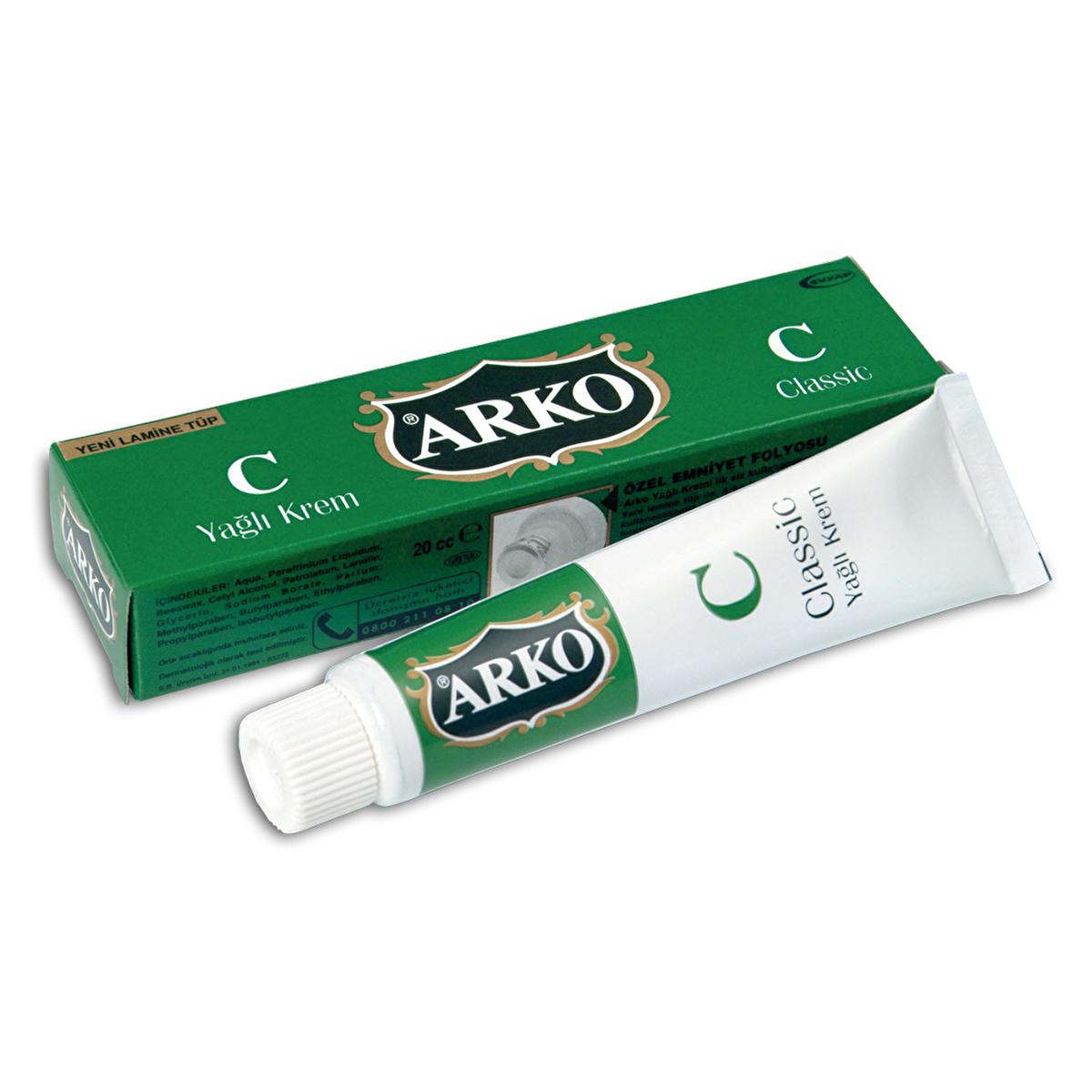 Arko Classic Oily Cream - Moisturizing Cream for Dry Skin Relief, 0.68 fl oz