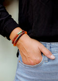 CanyonLeaf Raw Cognac Baltic Amber + Turquoise Jasper || Adult Bracelet — main product shot