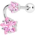 BodyCandy 1/4 Pink CZ Gem Star System Cartilage Tragus Earring — main product shot