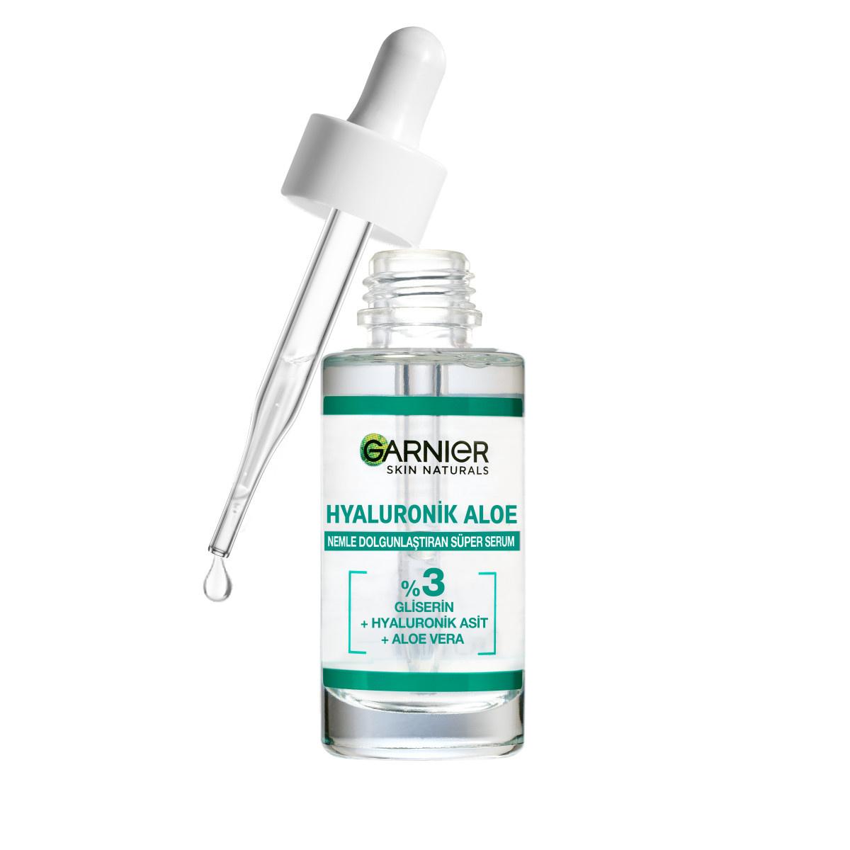 Garnier Hyaluronic Aloe Vera Hydrating Super Serum - Plump & Smooth Skin - Anti-Aging Facial Serum for All Skin Types