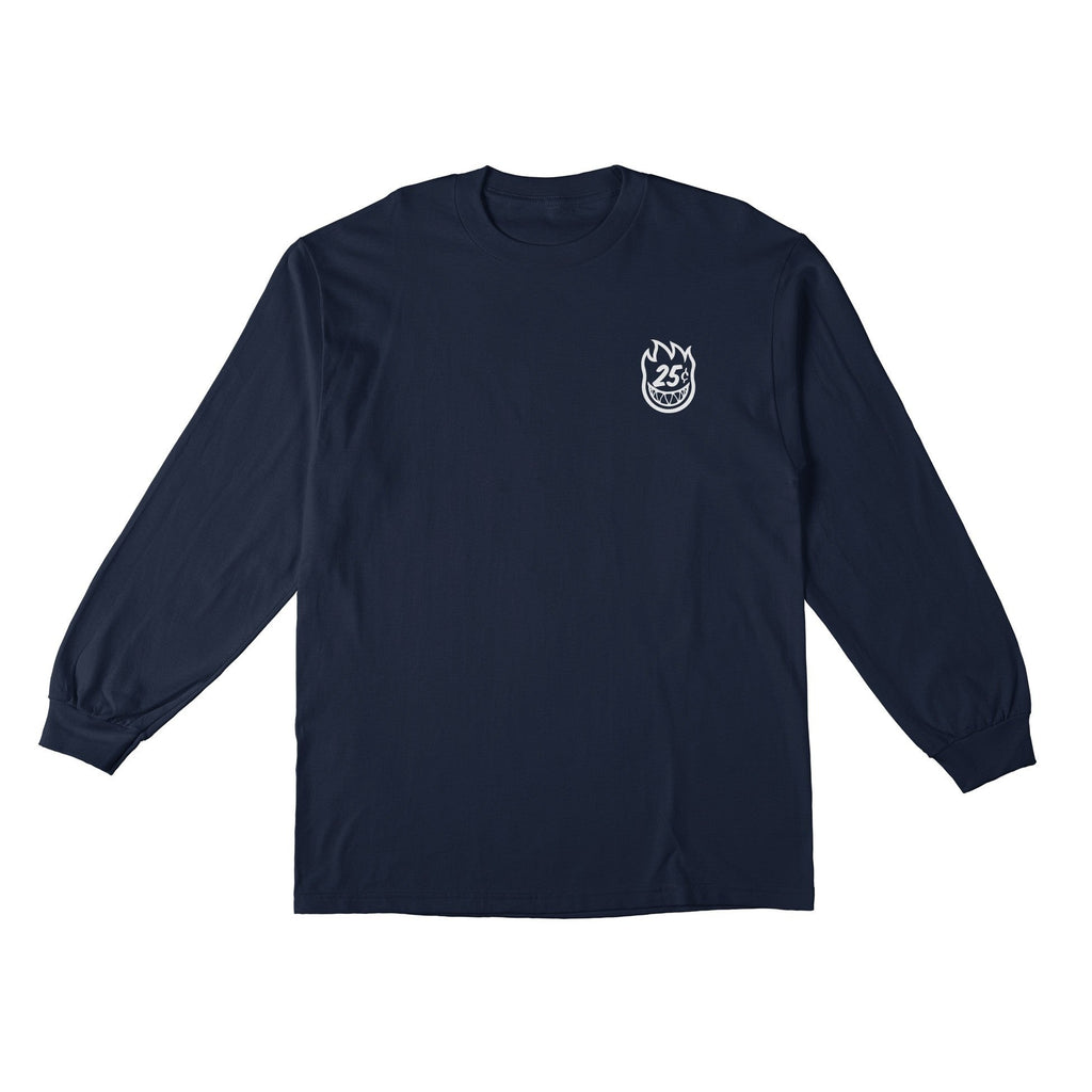 Spitfire X QS Quarter Classic Long Sleeve Tee - Navy/White by Skates USA