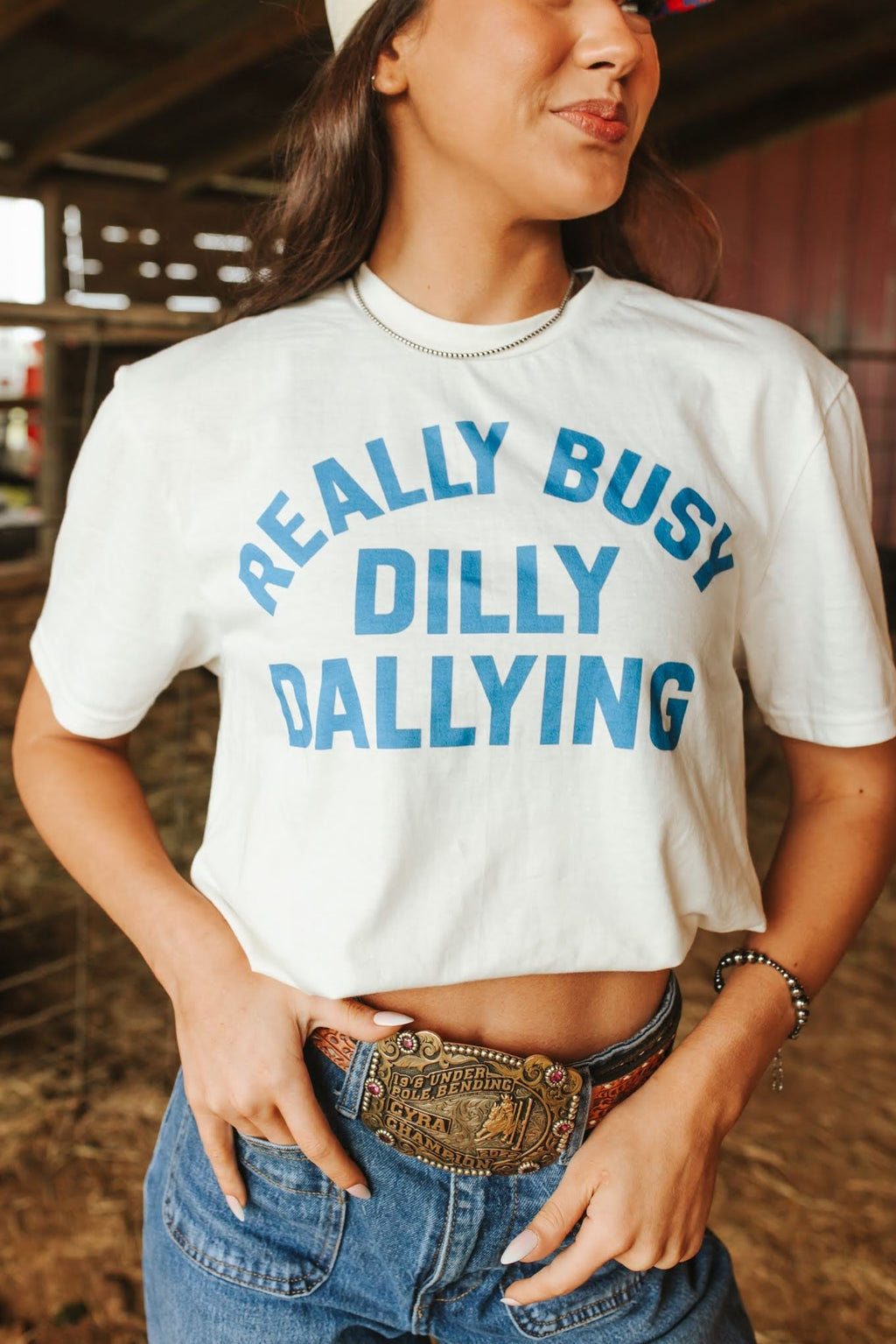 Wild Junkie Really Busy Dilly Dallying Graphic Tee — graphic tees category context