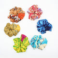 Darn Good Yarn Colorful Reclaimed Sari Scrunchies 5-Pack — main product shot
