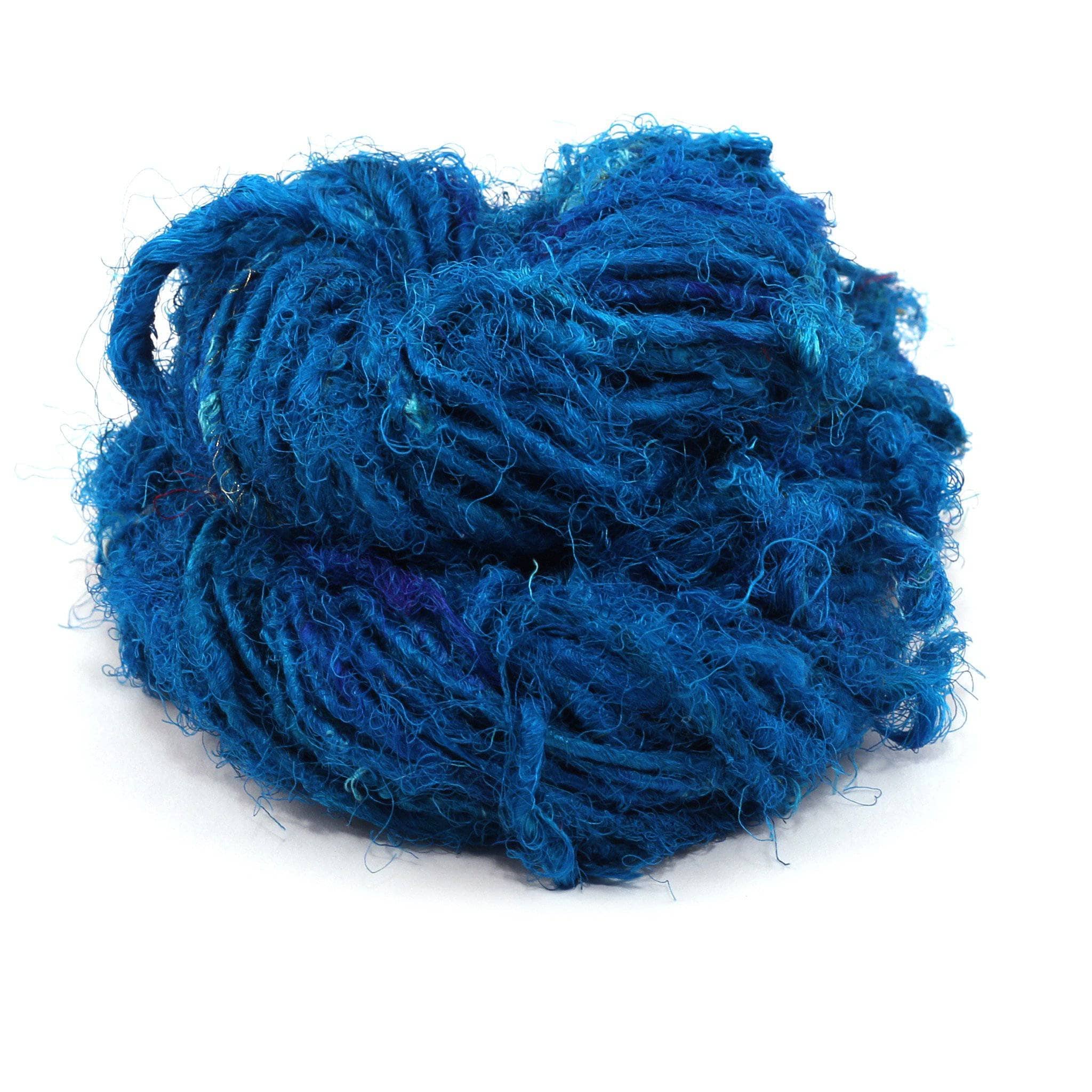 Darn Good Yarn Darn Good Yarn Recycled Silk Yarn "Lux Adventure" — detail shot 6