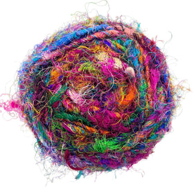 Darn Good Yarn Recycled Silk Yarn Worsted Weight "Wild Peacock"