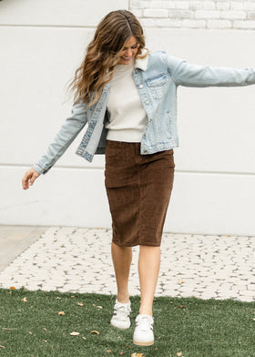 Remi Corduroy Midi Skirt - FINAL SALE