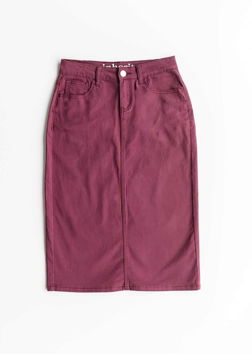 Inherit Co. Remi Orchid Denim Midi Skirt - FINAL SALE — alternative angle