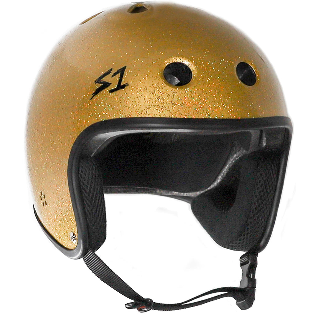 S1 Retro Lifer Helmet - Gold Gloss Glitter by Skates USA
