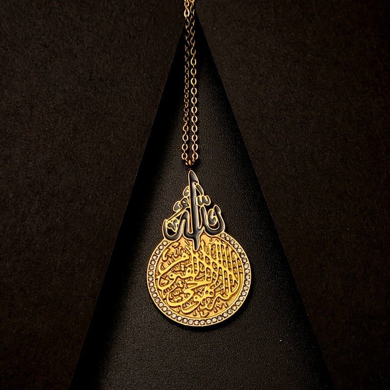 Mariam's Collection Retro Round Zircon Ultra-Shiny Stainless Steel Die-cast Oil Drop Contrast… — lifestyle worn / used context