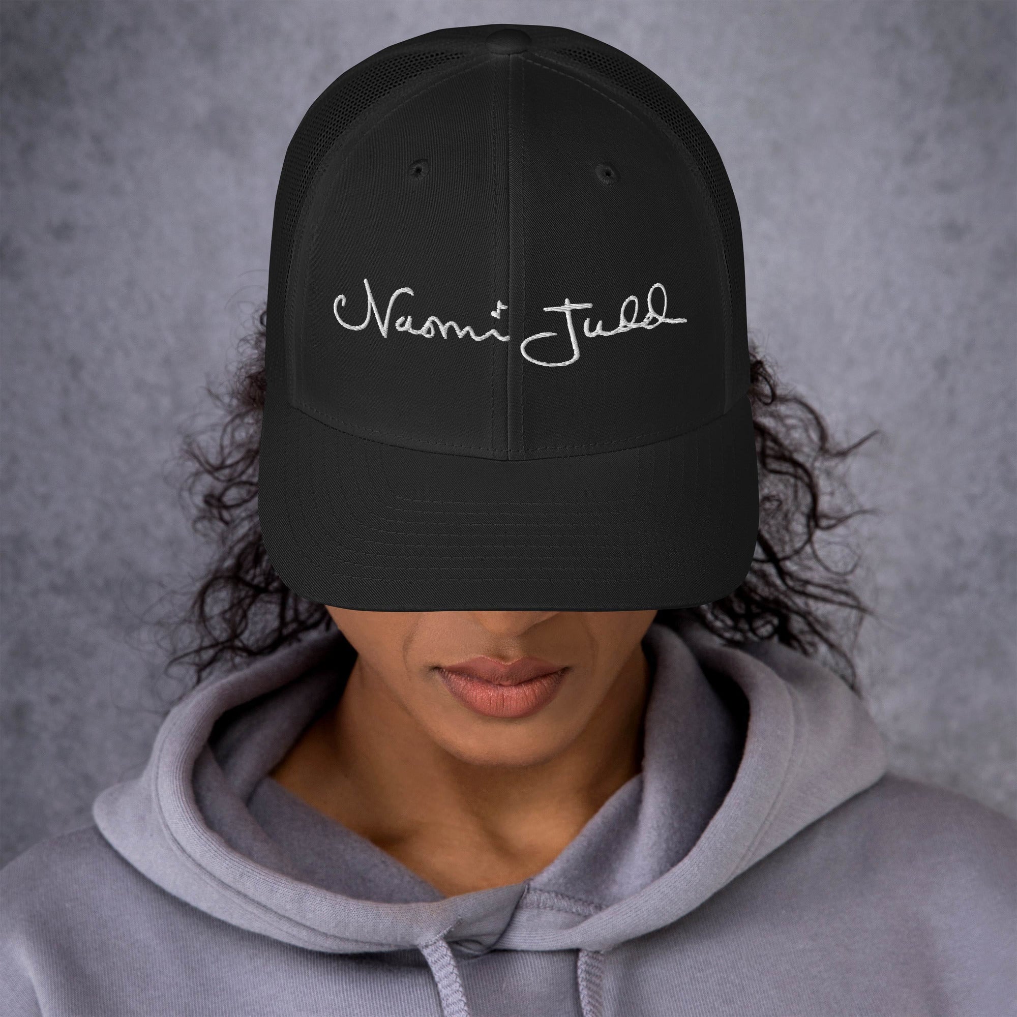 Naomi Judd Legacy Signature Trucker Cap — lifestyle context