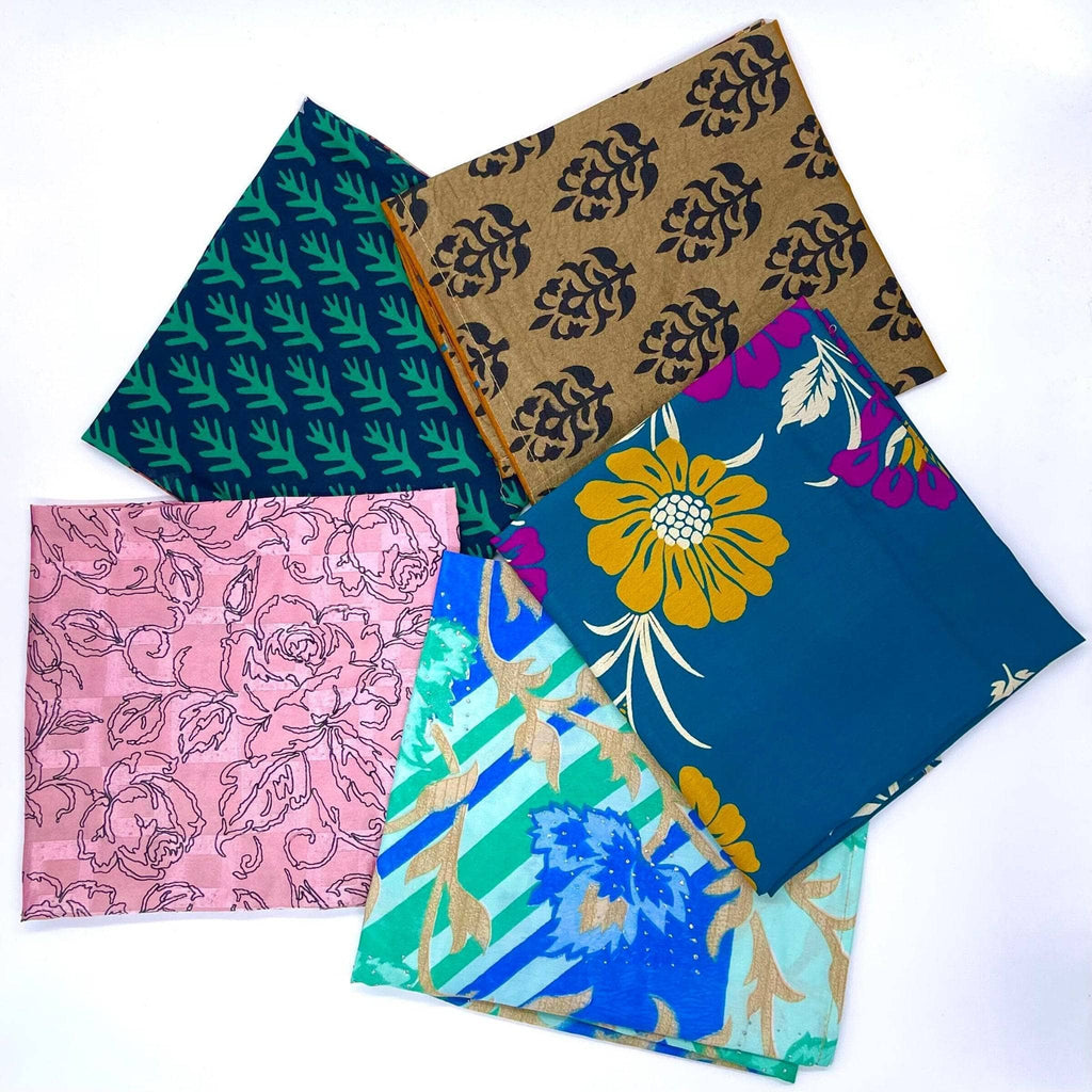Darn Good Yarn Darn Good Yarn Reusable Sari Silk Gift Wrap - 5-pack — construction detail