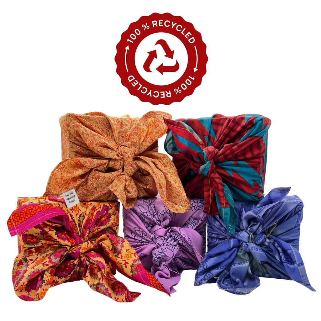 Darn Good Yarn Darn Good Yarn Reusable Sari Silk Gift Wrap - 5-pack — detail shot 9