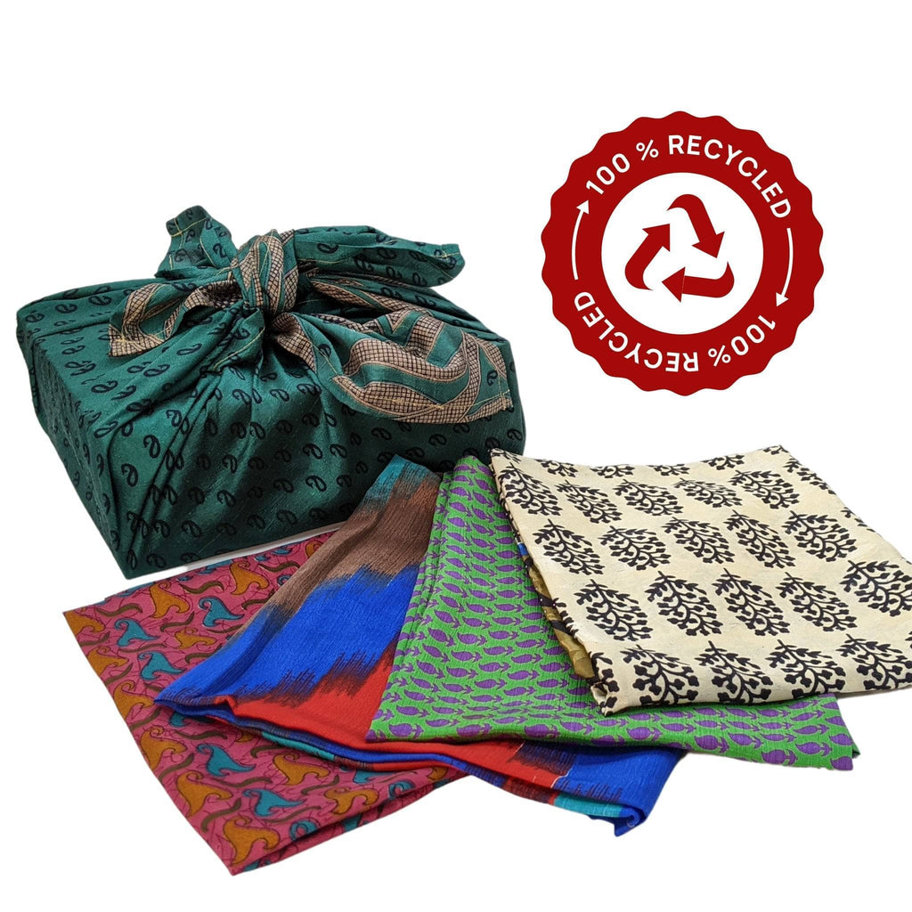 Darn Good Yarn Darn Good Yarn Reusable Sari Silk Gift Wrap - 5-pack — detail shot 6