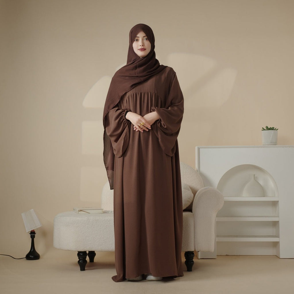 Mariam's Collection Reversible Abaya Made With Crepe Fabric (MA035) — construction detail