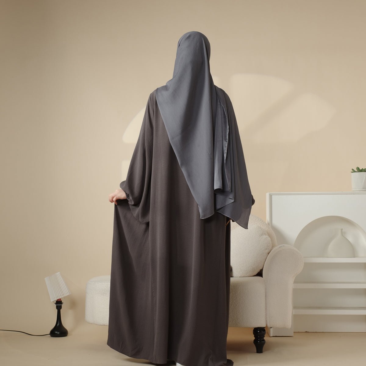 Mariam's Collection Reversible Abaya Made With Crepe Fabric (MA035) — detail shot 9
