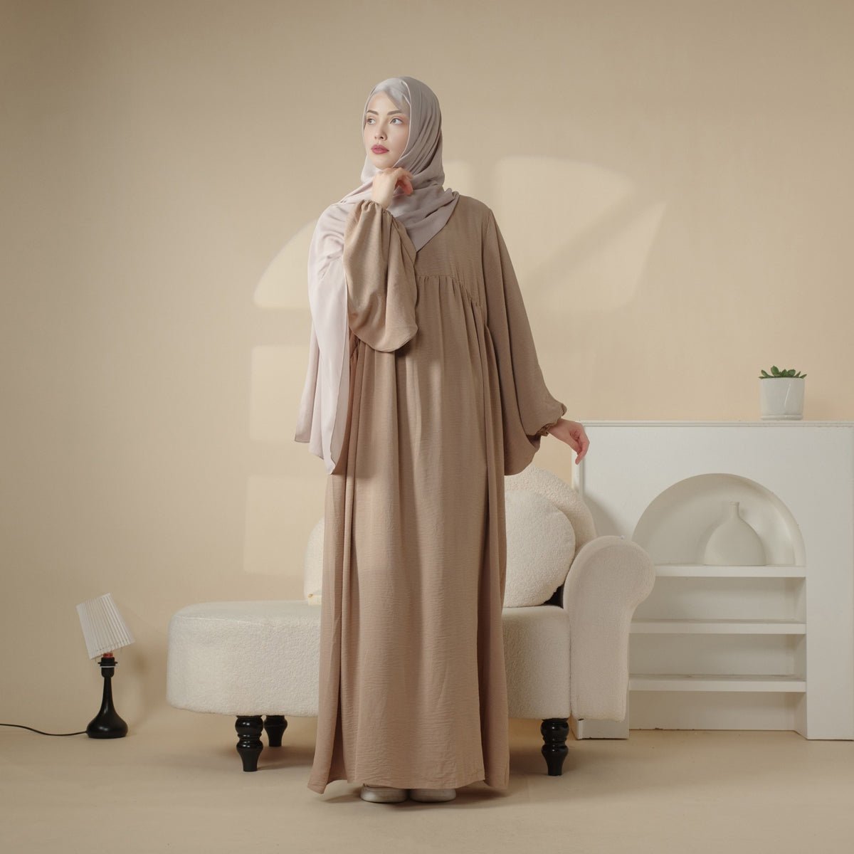 Mariam's Collection Reversible Abaya Made With Crepe Fabric (MA035) — lifestyle worn / used context