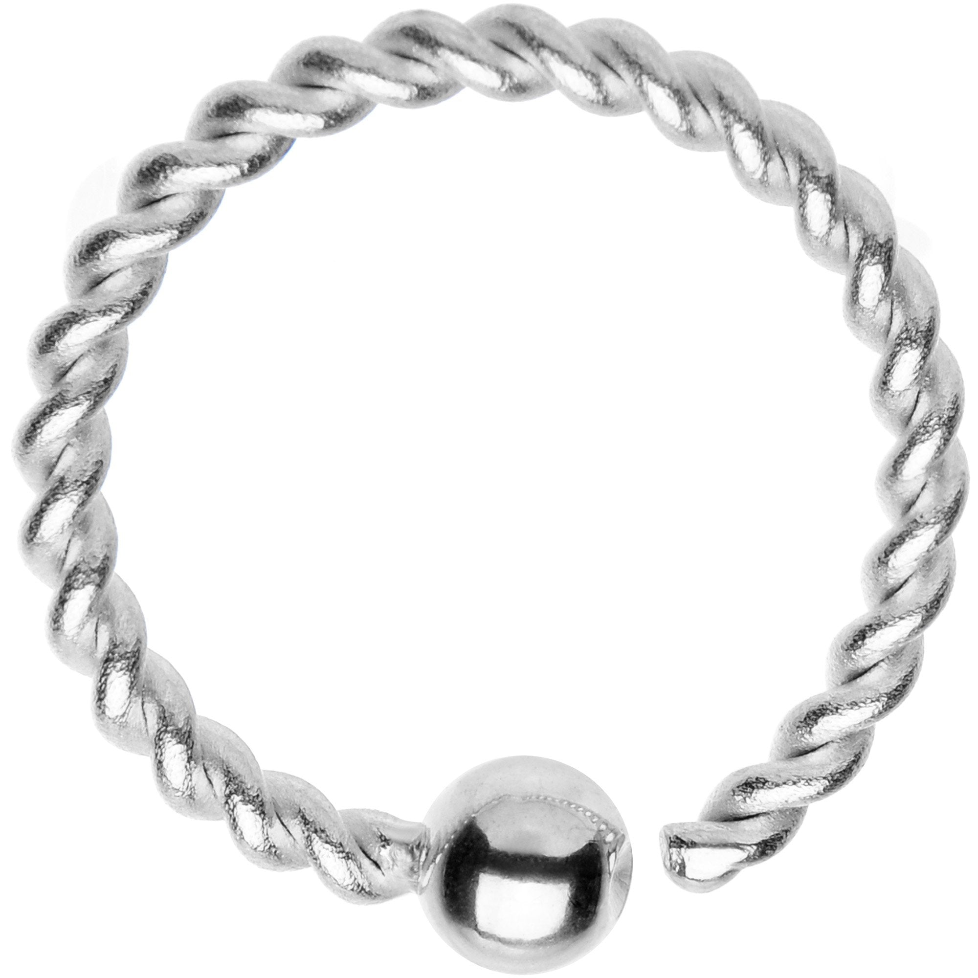 BodyCandy 16G 3/8" So Twisted Captive Style Seamless Ring — detail close-up