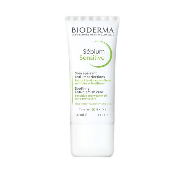 Bioderma Sebium Sensitive 30 Ml - Sensitive Skin Care for Acne-Prone Skin, Hypoallergenic & Fragrance-Free