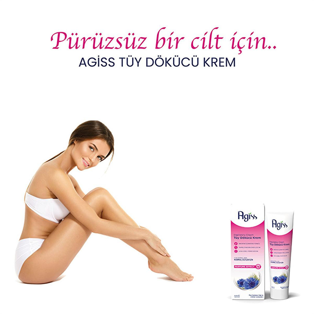 Agiss Hair Removal Cream for Normal Skin - 3.38 fl oz, Ammonia-Free, Moisturizing Formula