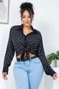Rhinestone Button-Up Shirt Blouse – Effortless Glam Meets Everyday Comfort