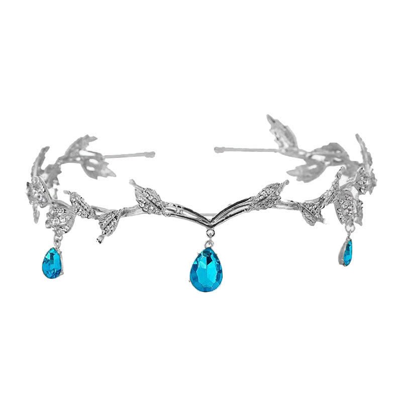 Mariam's Collection Rhinestone-Encrusted Hair Clip with Forehead Pendant Accent (MAC329) — side view