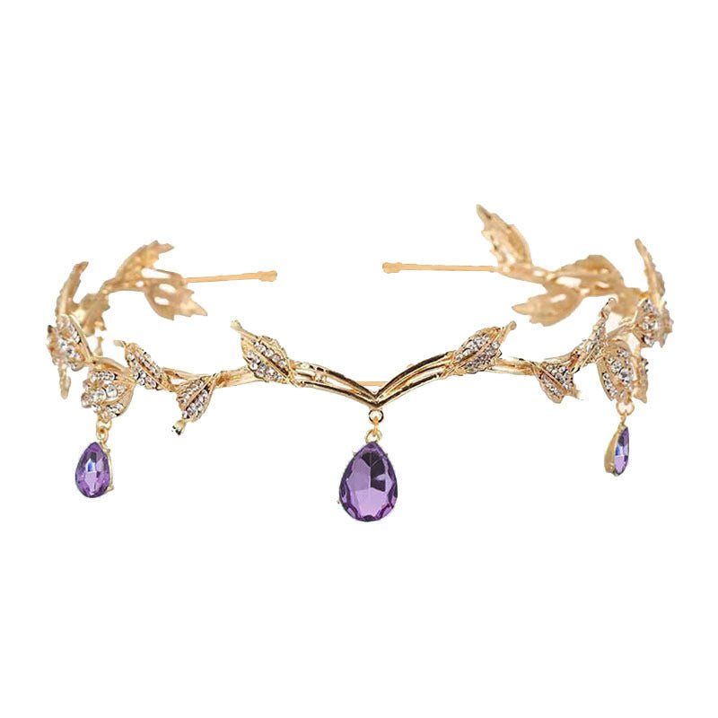 Mariam's Collection Rhinestone-Encrusted Hair Clip with Forehead Pendant Accent (MAC329) — product on model