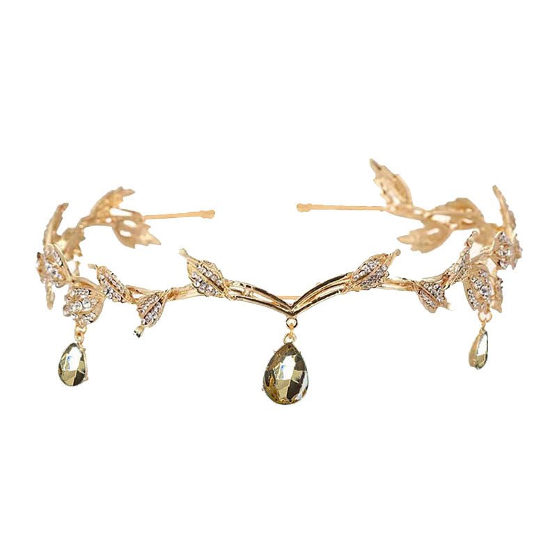 Mariam's Collection Rhinestone-Encrusted Hair Clip with Forehead Pendant Accent (MAC329) — fabric or material detail