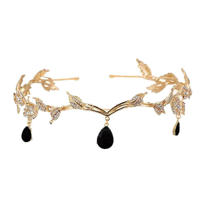 Mariam's Collection Rhinestone-Encrusted Hair Clip with Forehead Pendant Accent (MAC329) — detail shot 10