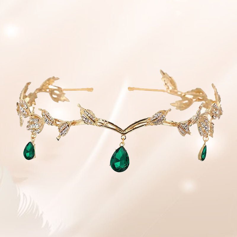 Mariam's Collection Rhinestone-Encrusted Hair Clip with Forehead Pendant Accent (MAC329) — detail shot 8