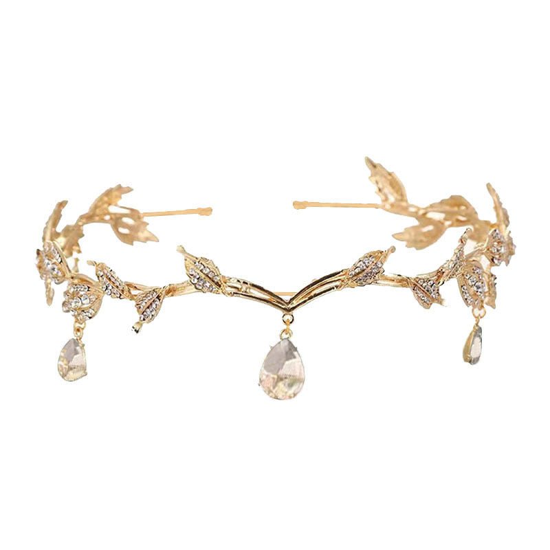 Mariam's Collection Rhinestone-Encrusted Hair Clip with Forehead Pendant Accent (MAC329) — detail shot 9