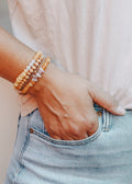 CanyonLeaf Raw Honey Baltic Amber + Rose Quartz || Adult Bracelet — main product shot