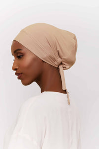 Ribbed Tie Back Undercap - Light Natural Extra Small Accessories Veiled 