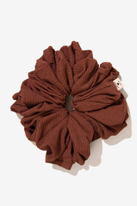 Ribbed Volume Scrunchie - Nutmeg Veiled Collection 