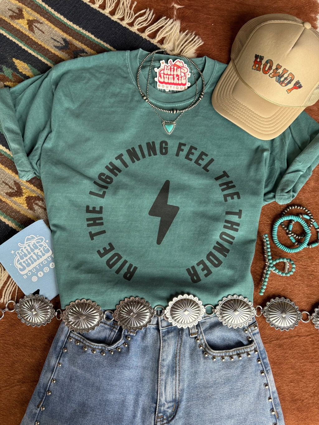 Wild Junkie Ride The Lightning Graphic Tee — main product shot