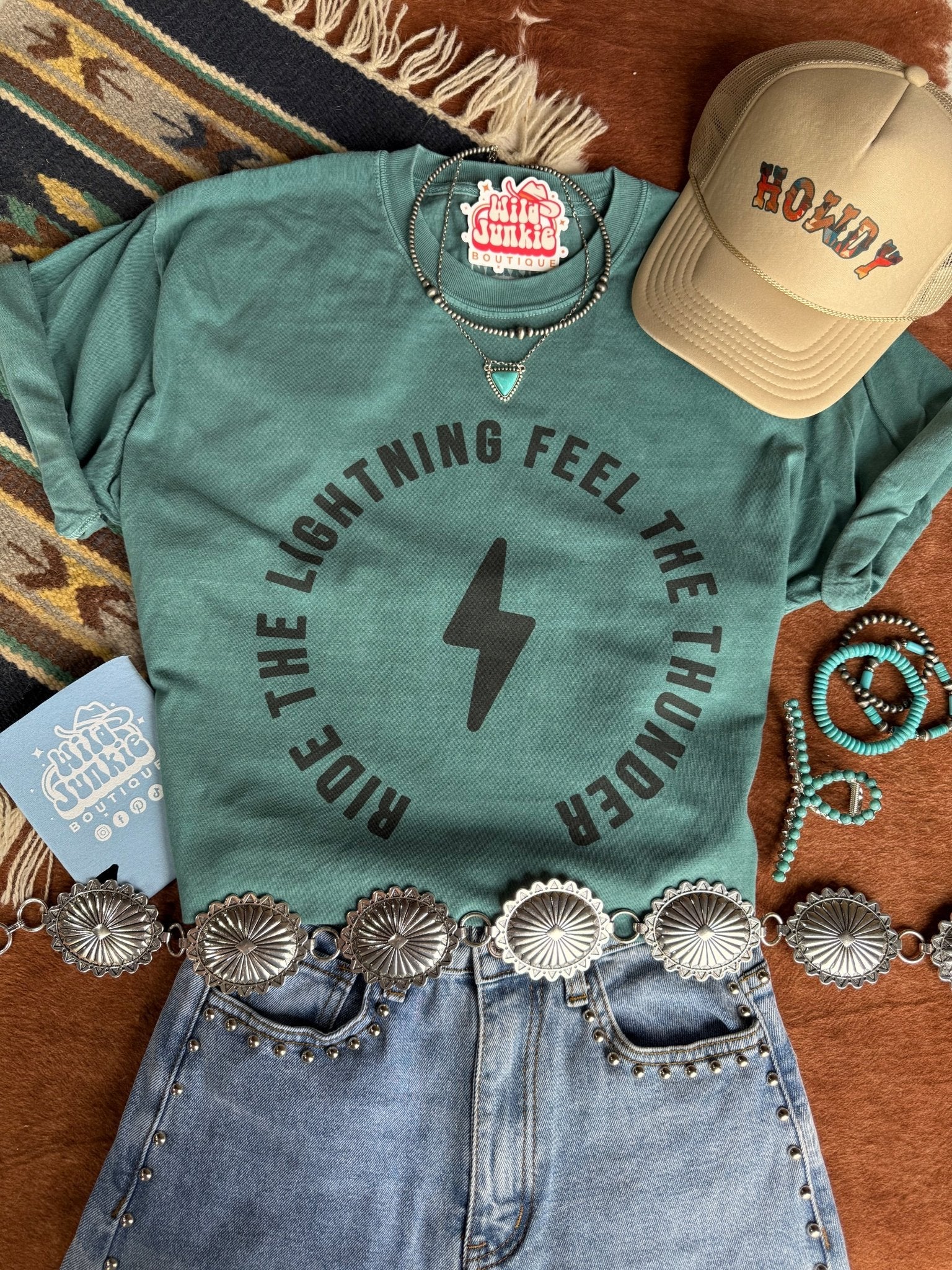 Wild Junkie Ride The Lightning Graphic Tee — main product shot