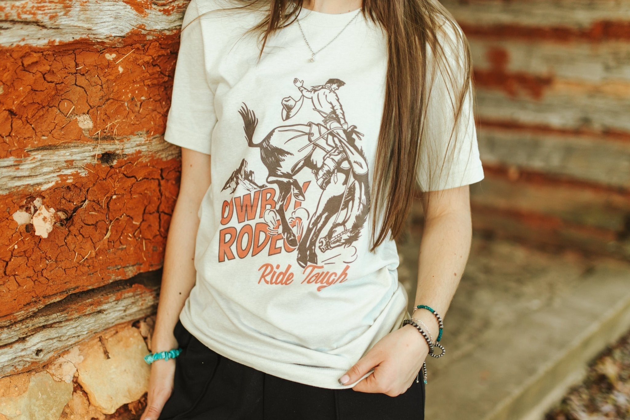Wild Junkie Ride Tough Cowboy Rodeo Graphic Tee — graphic tees category context