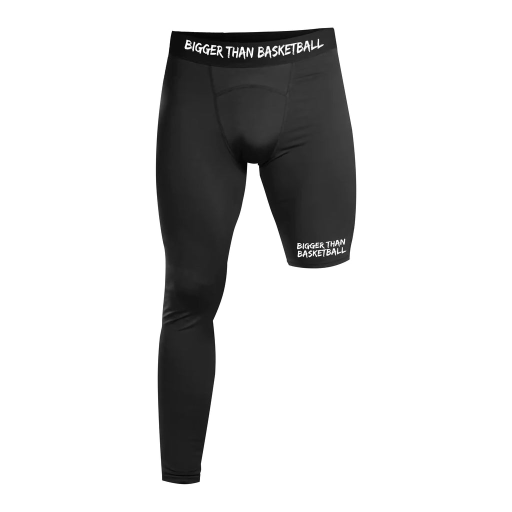 Bigger Than Basketball Single-Leg Compression Tights - Right - Black — main product shot