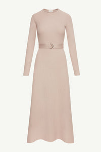 Rima Belted Knit Maxi Dress Clothing Veiled 