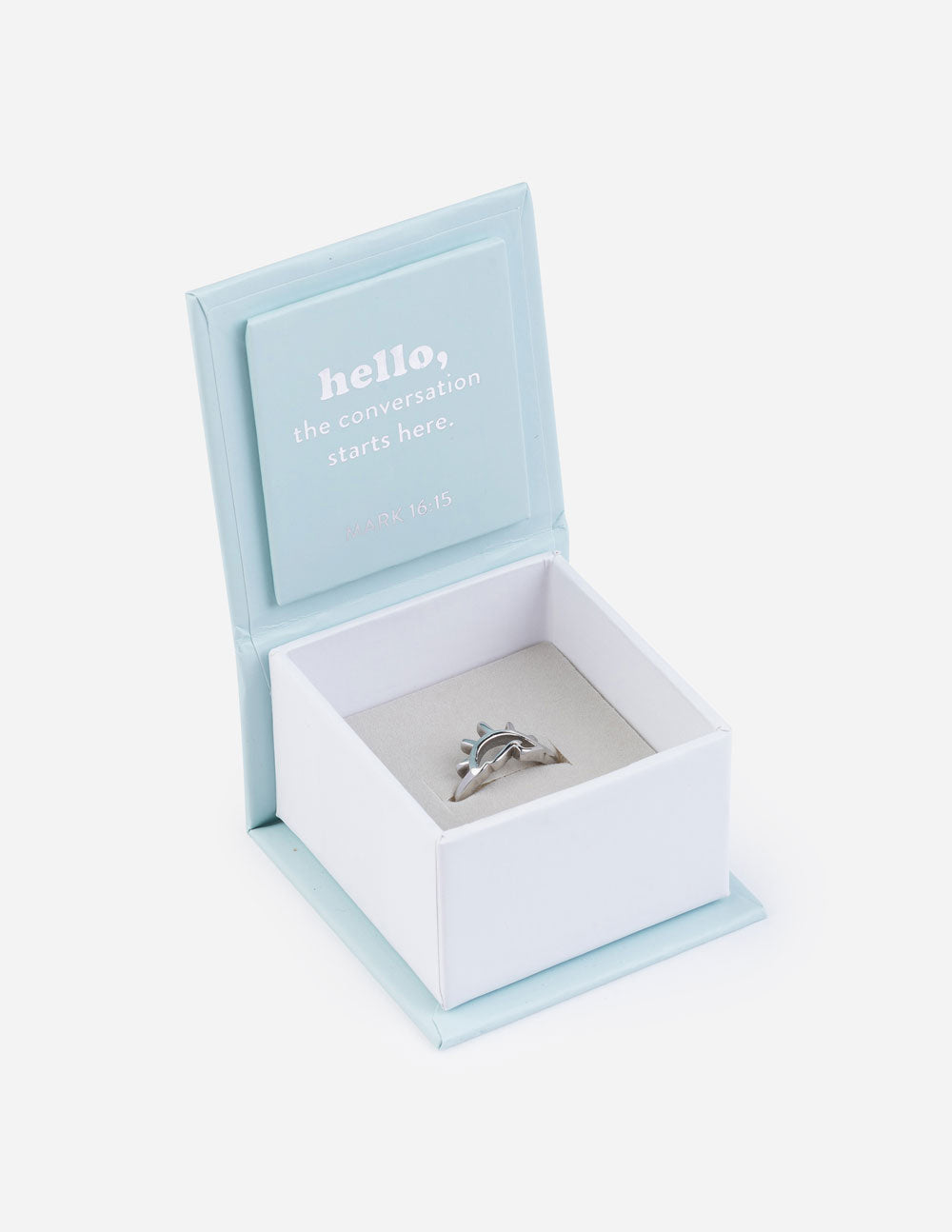 Elevated Faith Ring Gift Packaging — lifestyle context