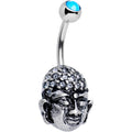 BodyCandy Aqua Gem Expanding Buddha Brain Belly Ring — main product shot
