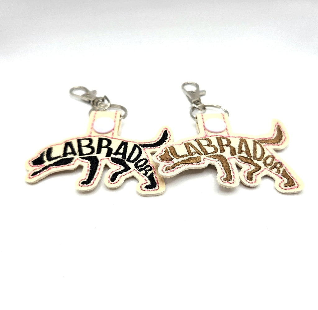 Rewarding Rover LLC One Embroidered Labrador Retriever Keychain Tab | Black, Chocolate, Yellow Lab Dog Owner Gift | Dog Mom Key Fob — image 2