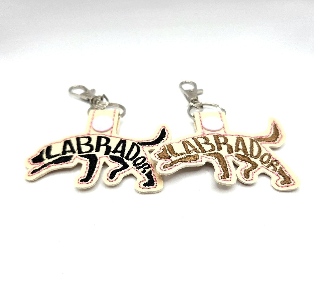 Rewarding Rover LLC One Embroidered Labrador Retriever Keychain Tab | Black, Chocolate, Yellow Lab Dog Owner Gift | Dog Mom Key Fob — image 2