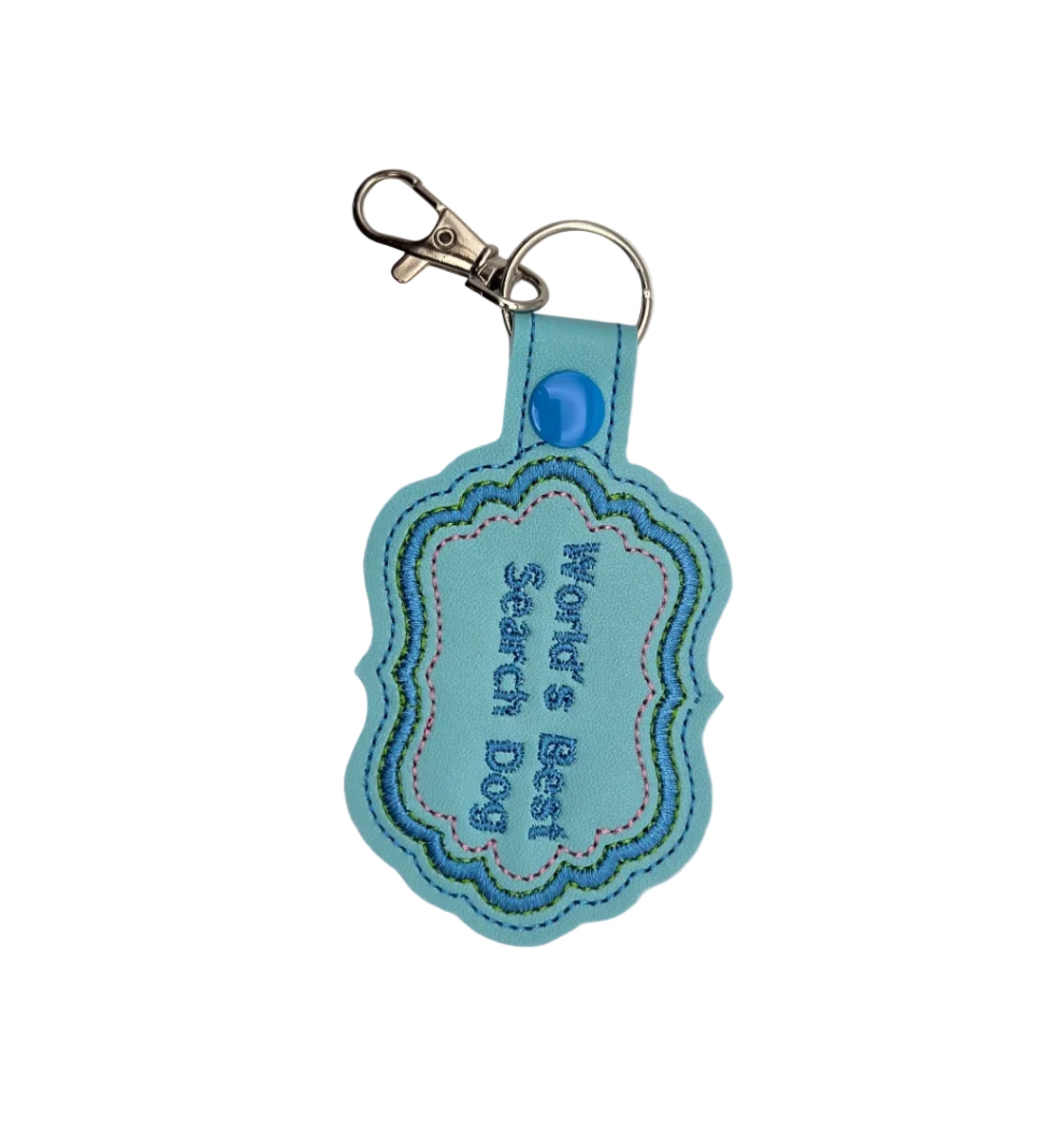 Rewarding Rover LLC Custom Embroidered Scent Work Keychain | World's Best Search Dog Key Fob | Dog Sport Gear Tag | Gift for Search and Rescue or Nosework Handlers — image 2