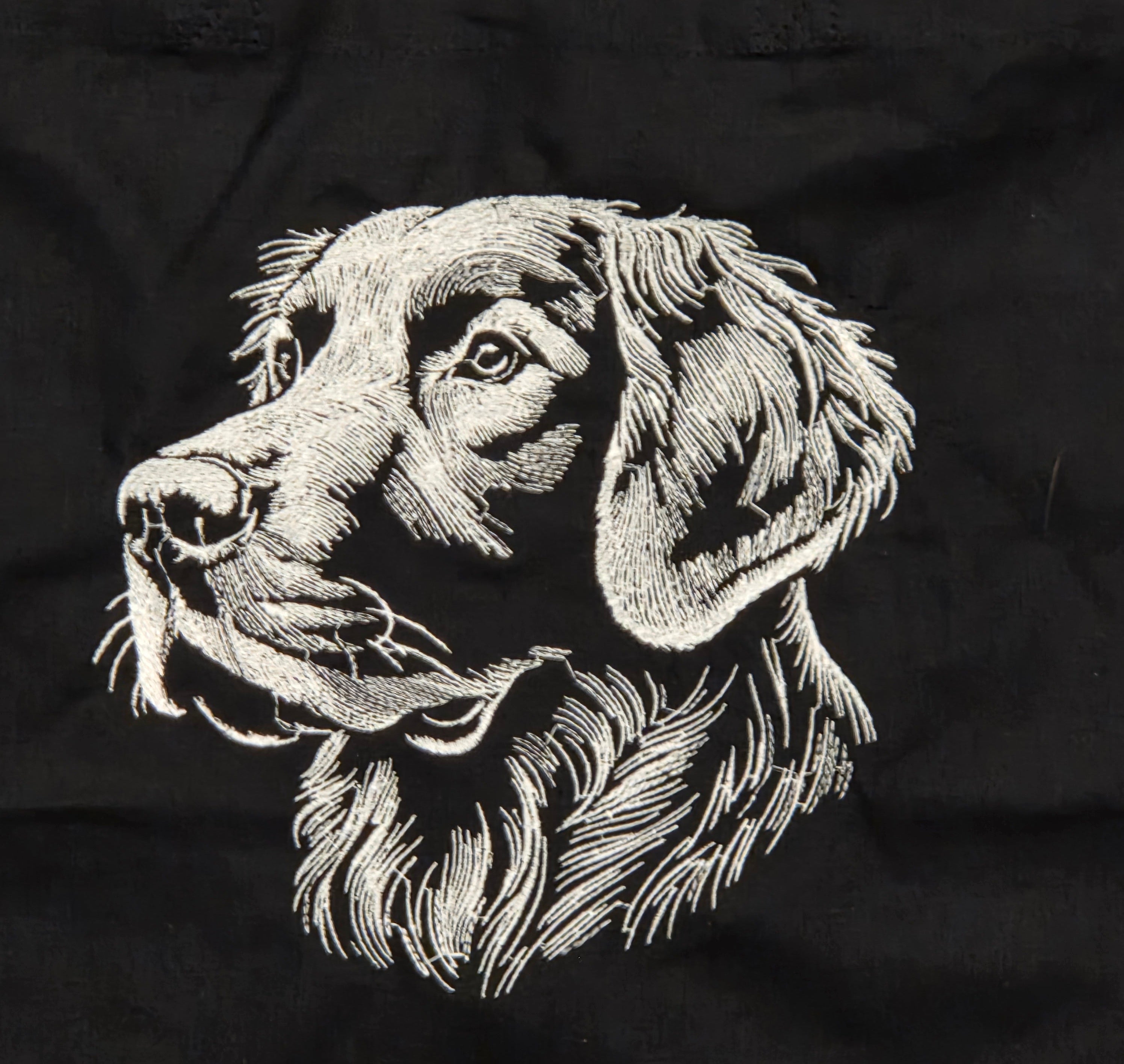 Rewarding Rover LLC Flat coated retriever/ Golden retriever black tote bag — image 1