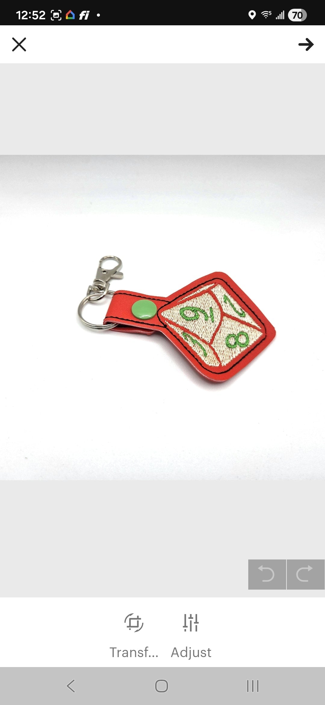 Rewarding Rover LLC Dice Keychain — image 2