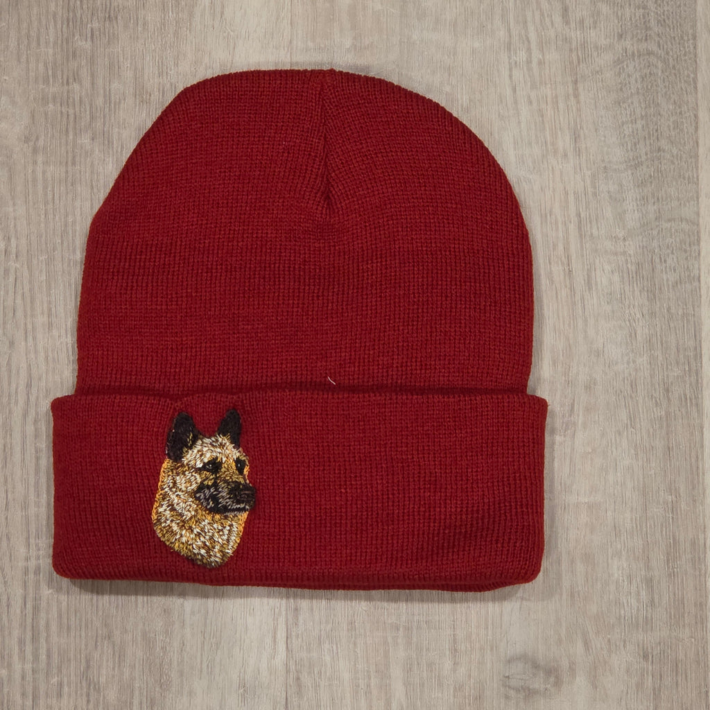 Rewarding Rover LLC Laekenois Embroidered Beanie, Belgian Shepherd Gift, Dog Mom Hat, Knit Cuff Beanie, K9 Trainer Apparel — image 1