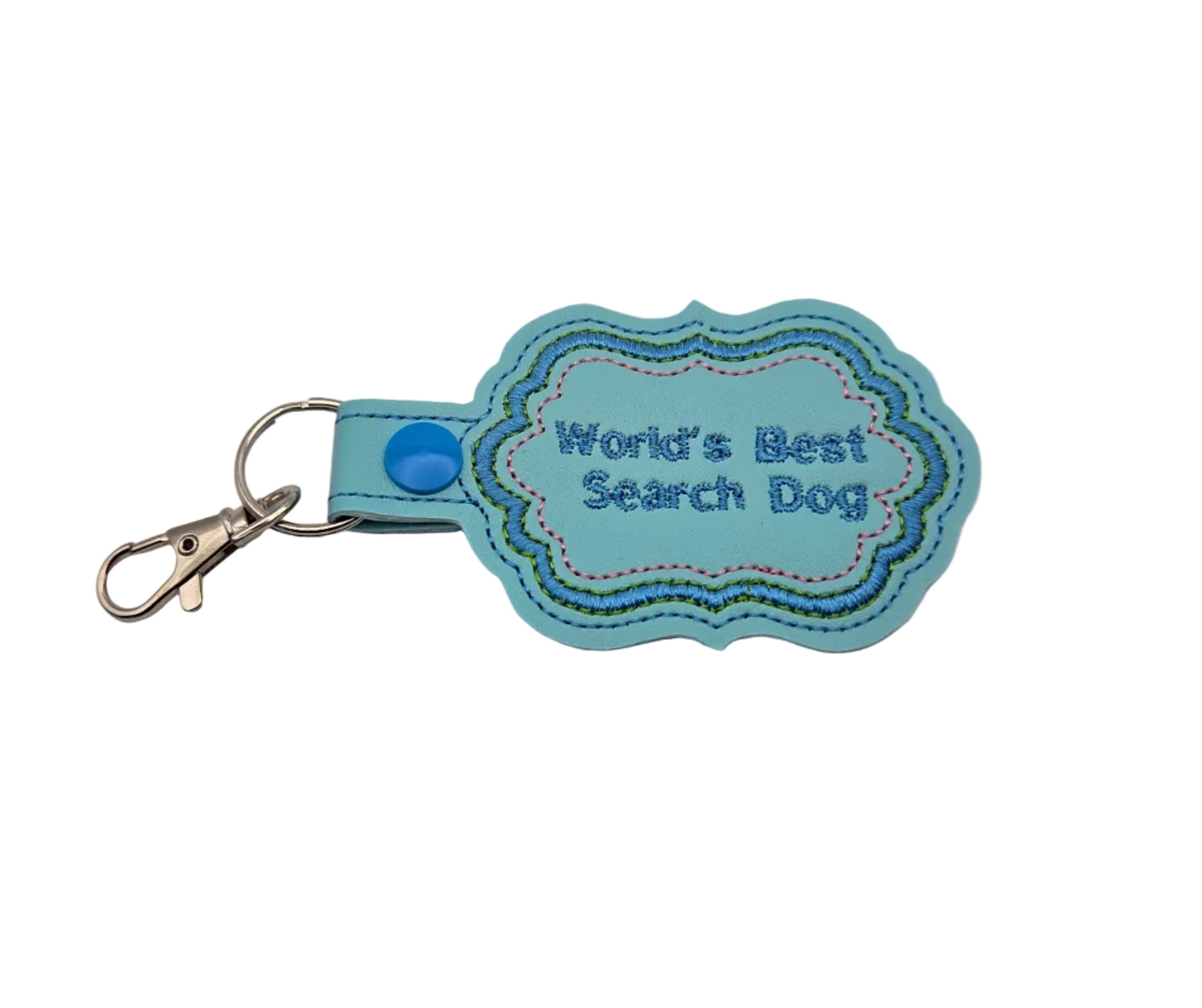 Rewarding Rover LLC Custom Embroidered Scent Work Keychain | World's Best Search Dog Key Fob | Dog Sport Gear Tag | Gift for Search and Rescue or Nosework Handlers — image 3