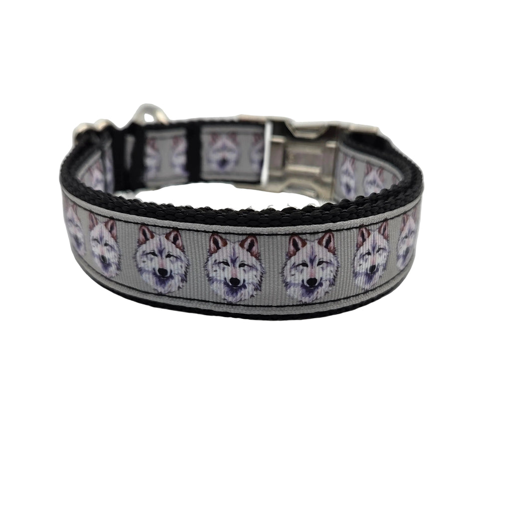 Rewarding Rover LLC Wild Spirit Wolf Dog Collar  | Adjustable Large 14.5"–23.5" — image 1