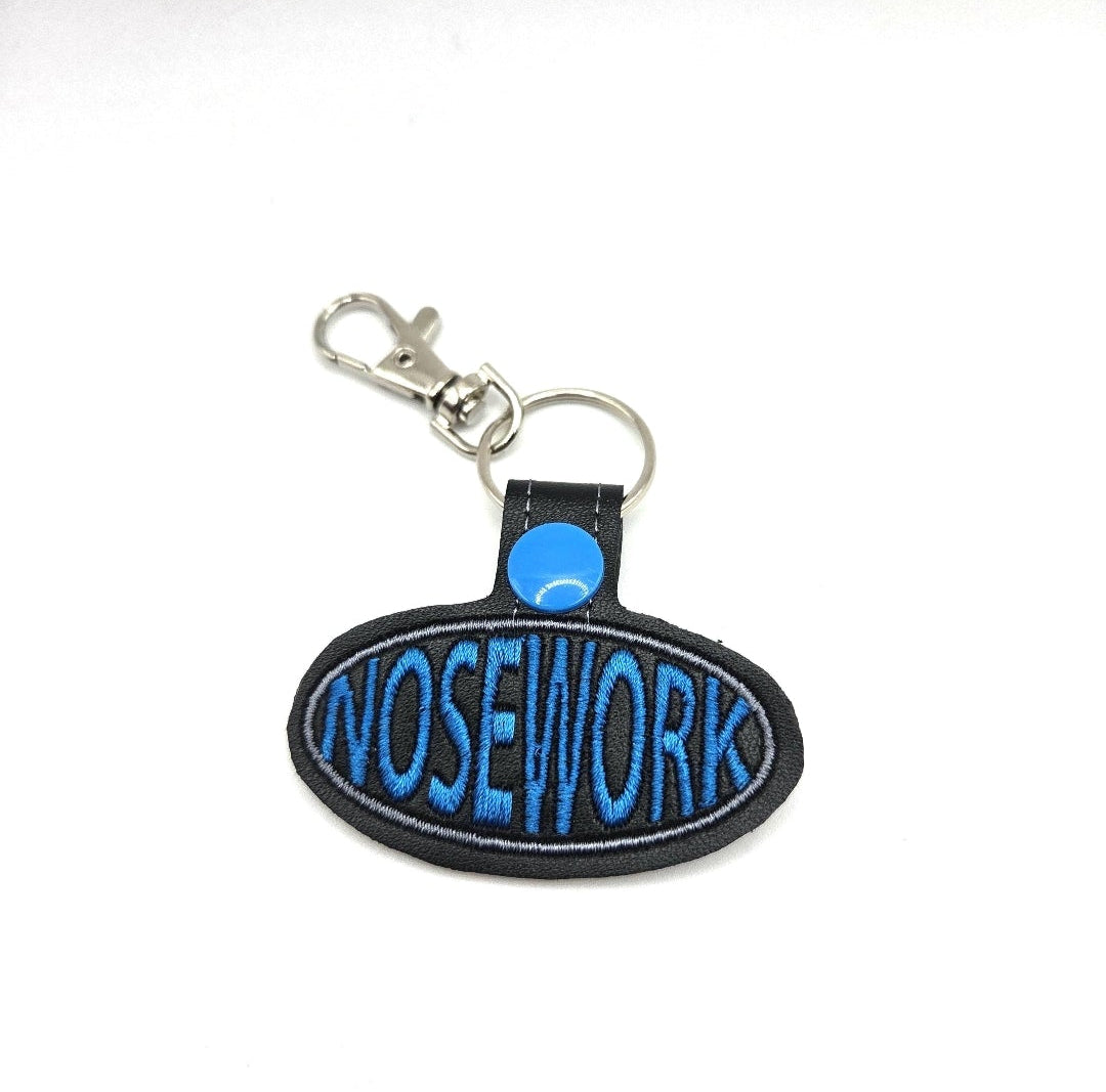 Rewarding Rover LLC Nosework Keychain | Embroidered Dog Scent Work Key Fob | K9 Handler Gift | Cute Canine Trainer Accessory | Trial Reward — image 1
